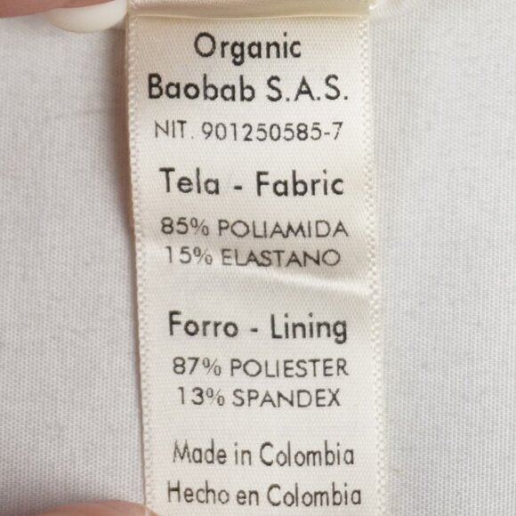 Baobab Alice Bikini Square Neckline Top & High Rise Bottoms in Pearl - Size M - Picture 6 of 15